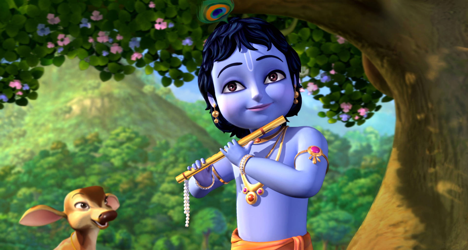 Krishna Iphone Pequeno Krishna Papel de Parede