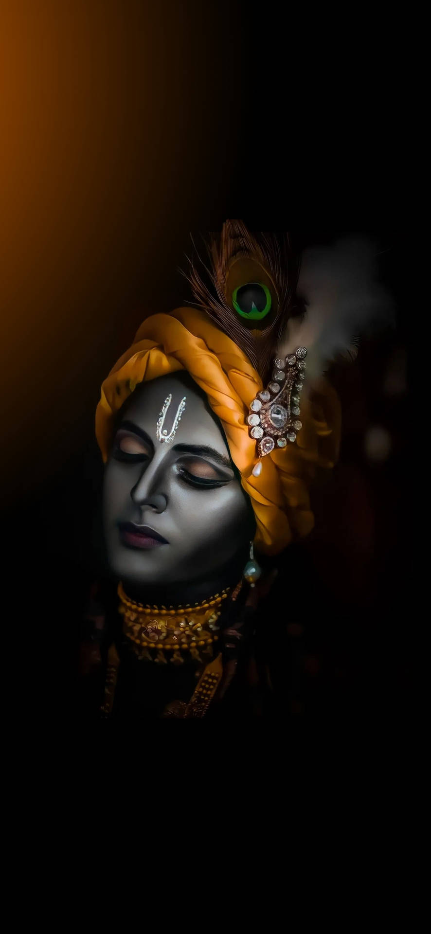 Krishna Iphone Yellow Pagdi