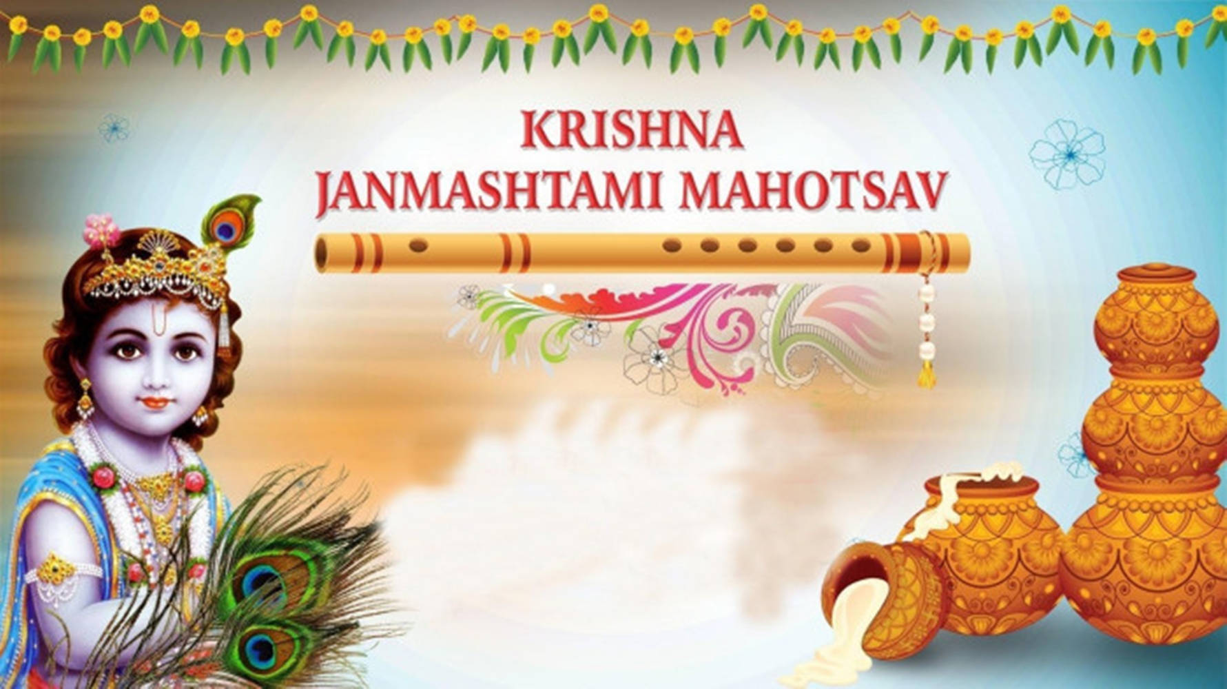 Krishna Janmashtami Bountiful Wallpaper