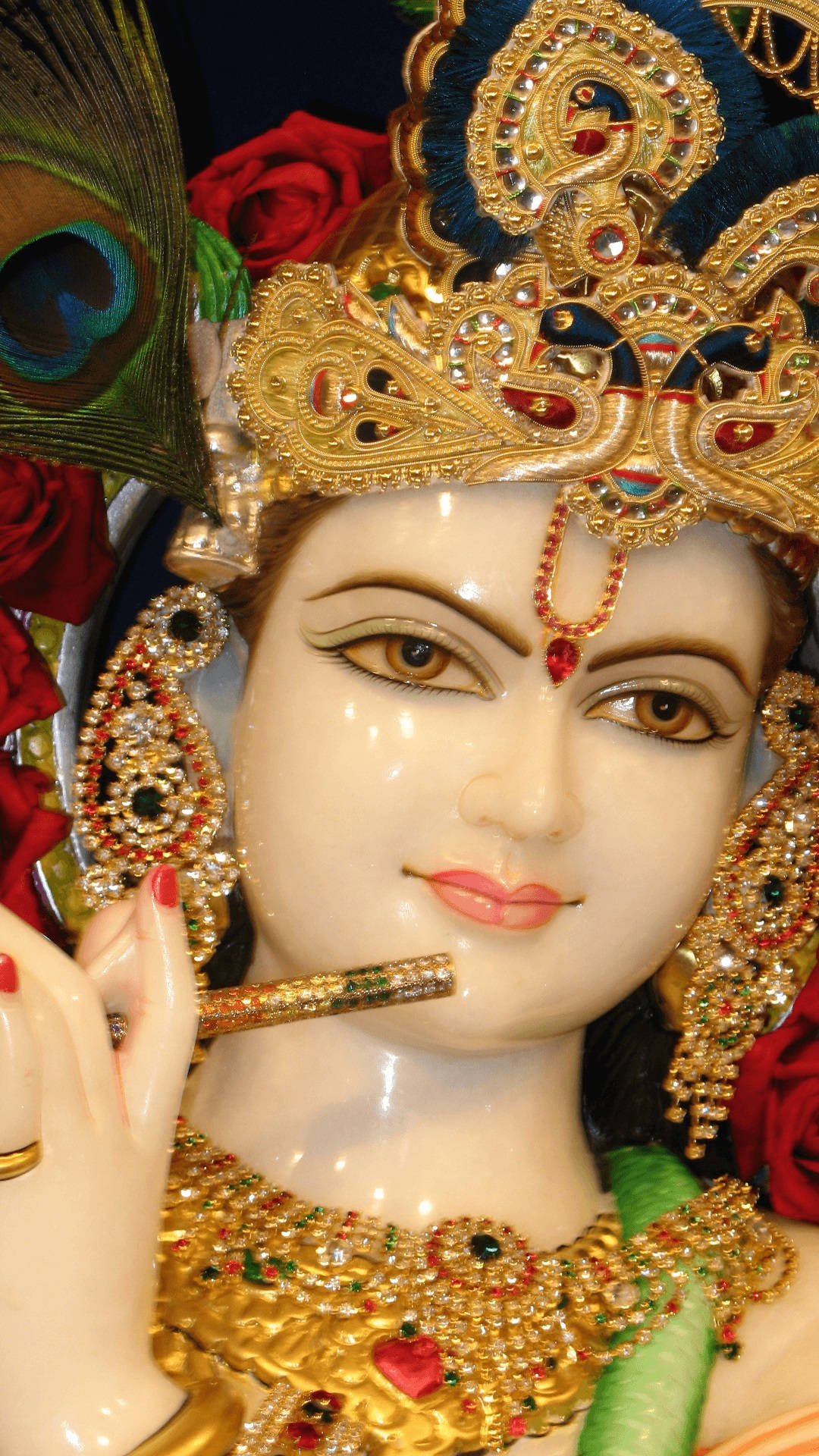 Krishna Phone Porcelain Doll Wallpaper