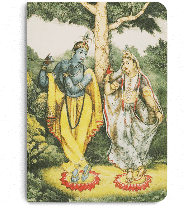 Krishna Radha Under Tree Art PNG