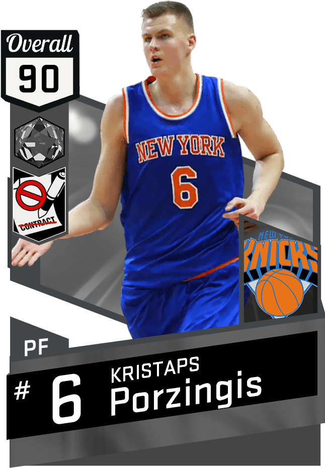 Kristaps_ Porzingis_ New_ York_ Knicks_ Basketball_ Card PNG