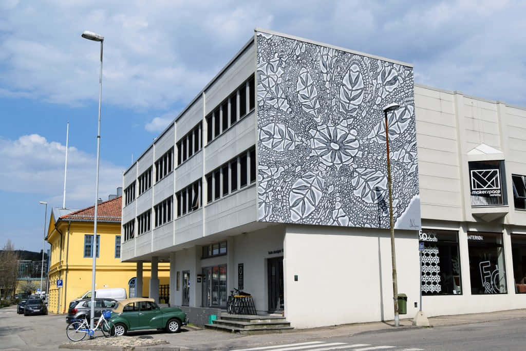 Kristiansand Artistic Building Facade Wallpaper