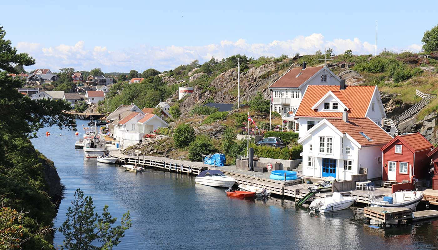 Idyl Pesisir Kristiansand, Norwegia Wallpaper