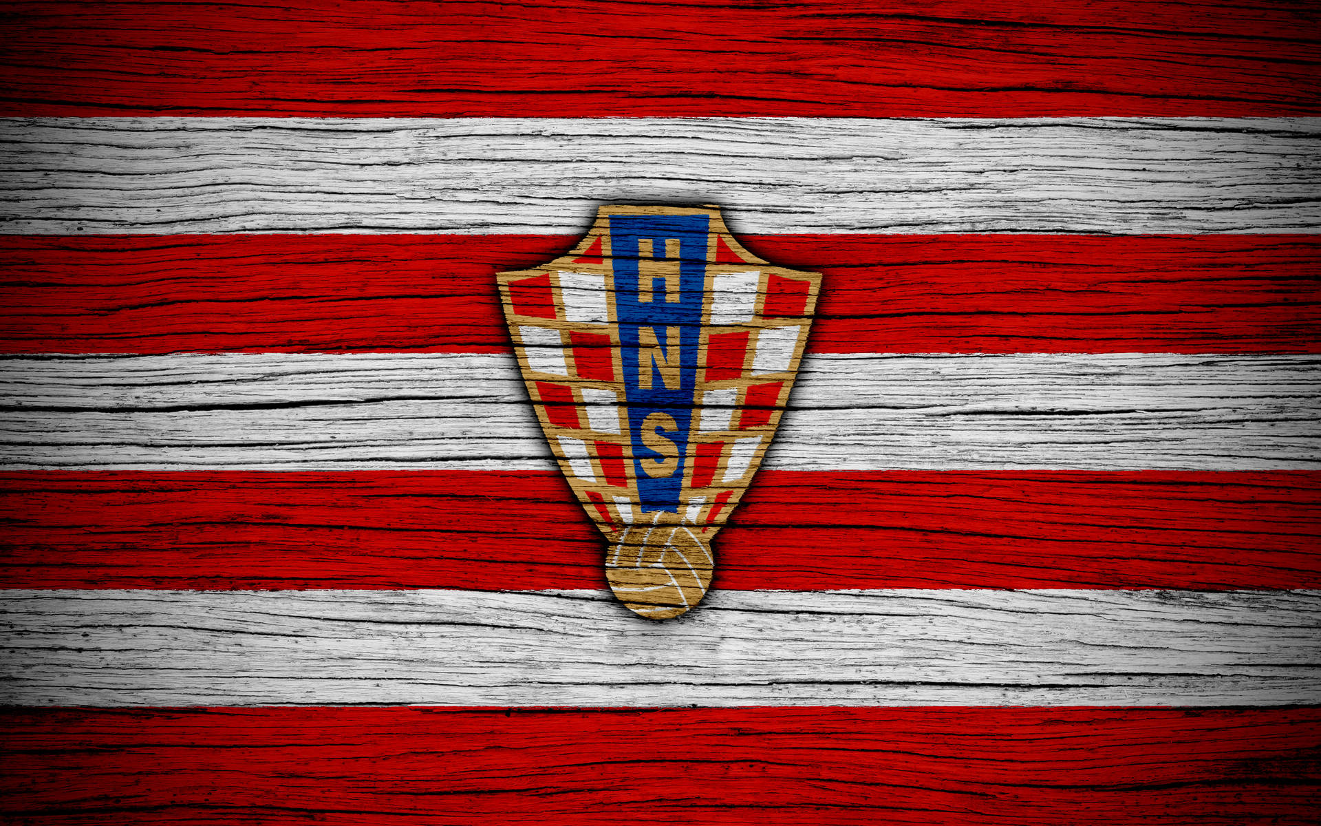 Kroatien Rød Og Hvid Fodbold Logo Wallpaper