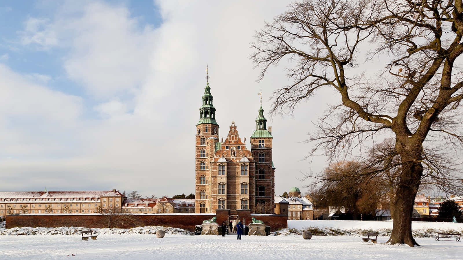 Kronborg Castle At Winter Wallpaper