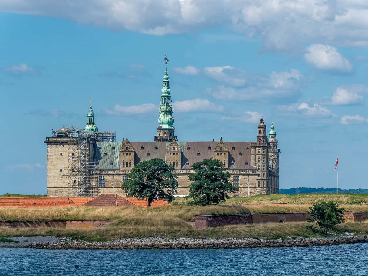 The Majestic Kronborg Castle During Reconstruction Wallpaper