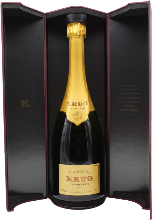 Krug Champagne Bottle Presentation PNG