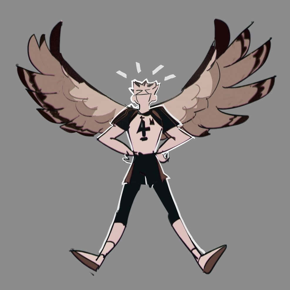 Ktar Bokuto Illustrated With Wings Wallpaper