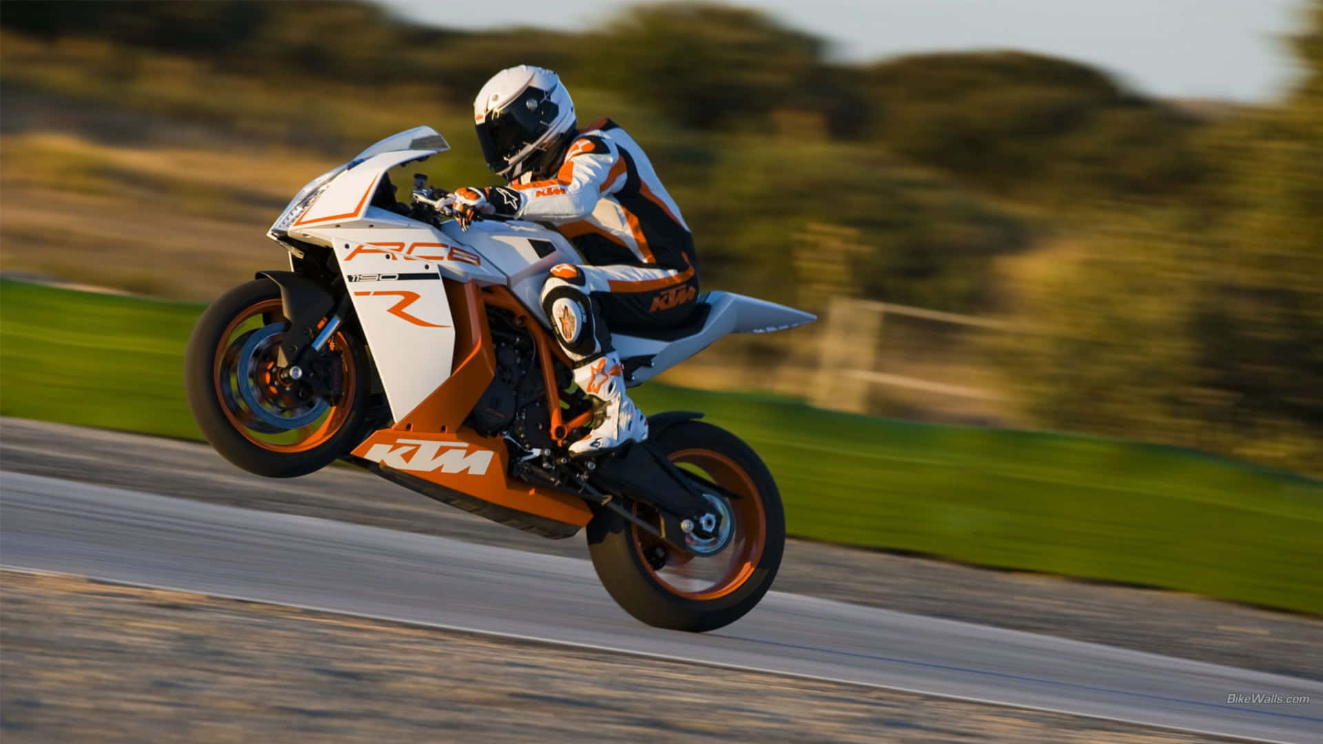 KTM Bike with Tight Curves Ahead