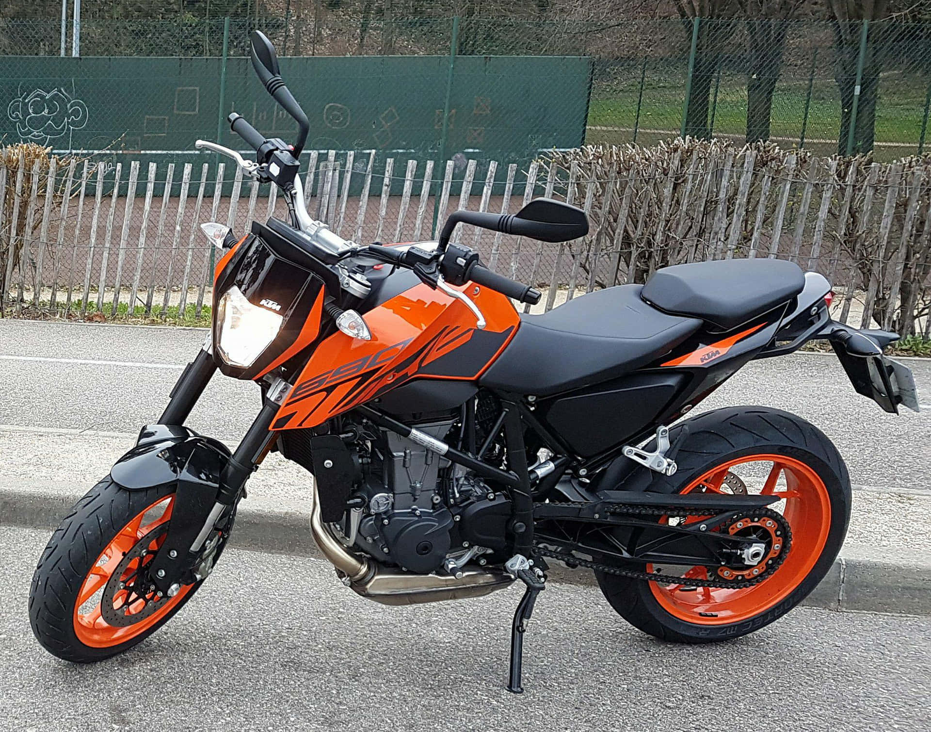 Parked Ktm Duke 690 Motorcycle Picture