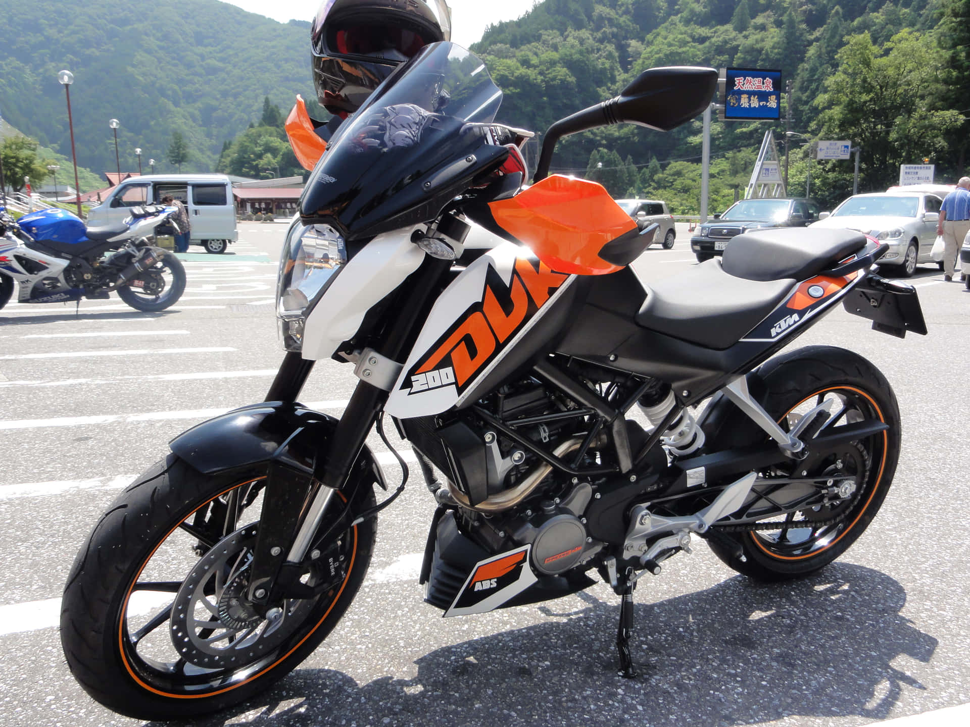 Ktm Duke 200 Motorcycle Parked In Parking Lot Picture