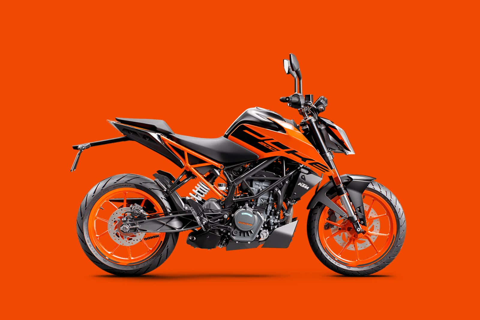 Ktm Duke 200 Motorcycle On Orange Picture