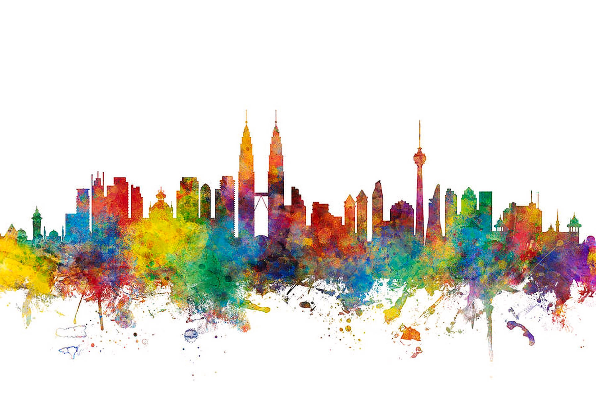 Kuala Lumpur Colorful Painting
