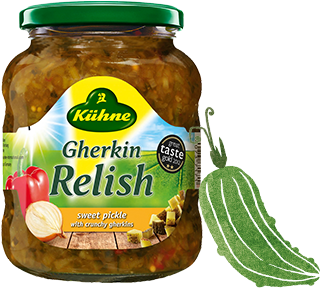 Kuehne Gherkin Relish Jar PNG