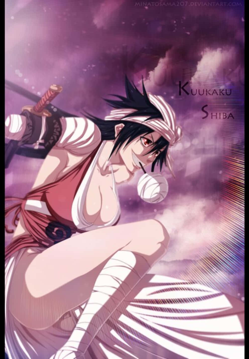 Kukaku Shiba Displaying Her Strong Warrior Spirit Wallpaper