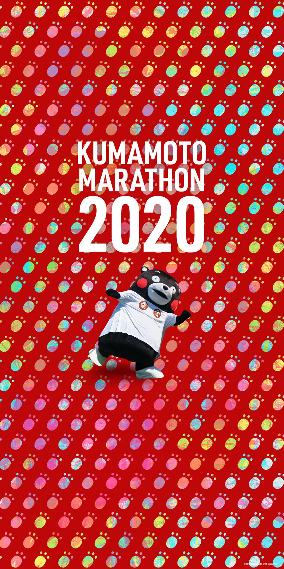 Kumamon Red Kumamoto Marathon