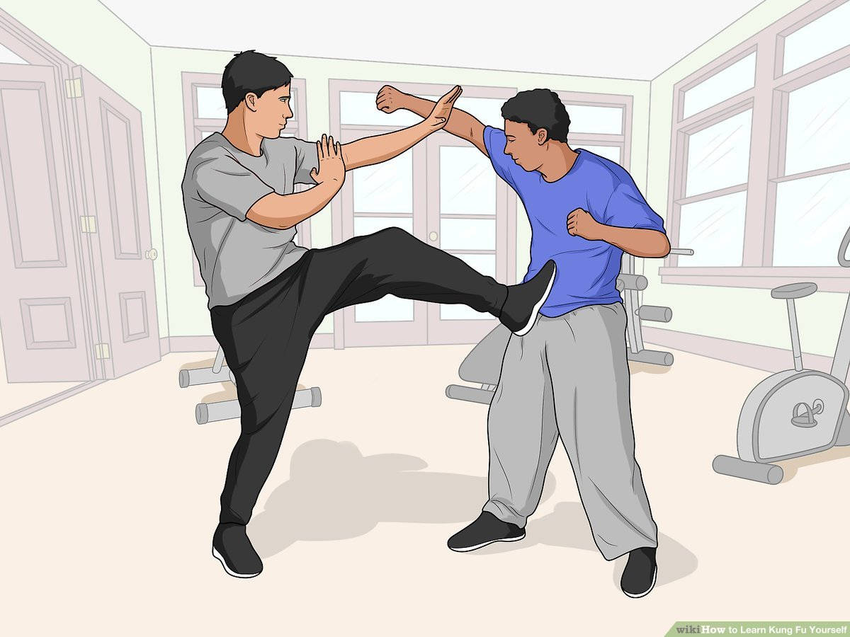 Kung Fu Fight Digital Art Wallpaper