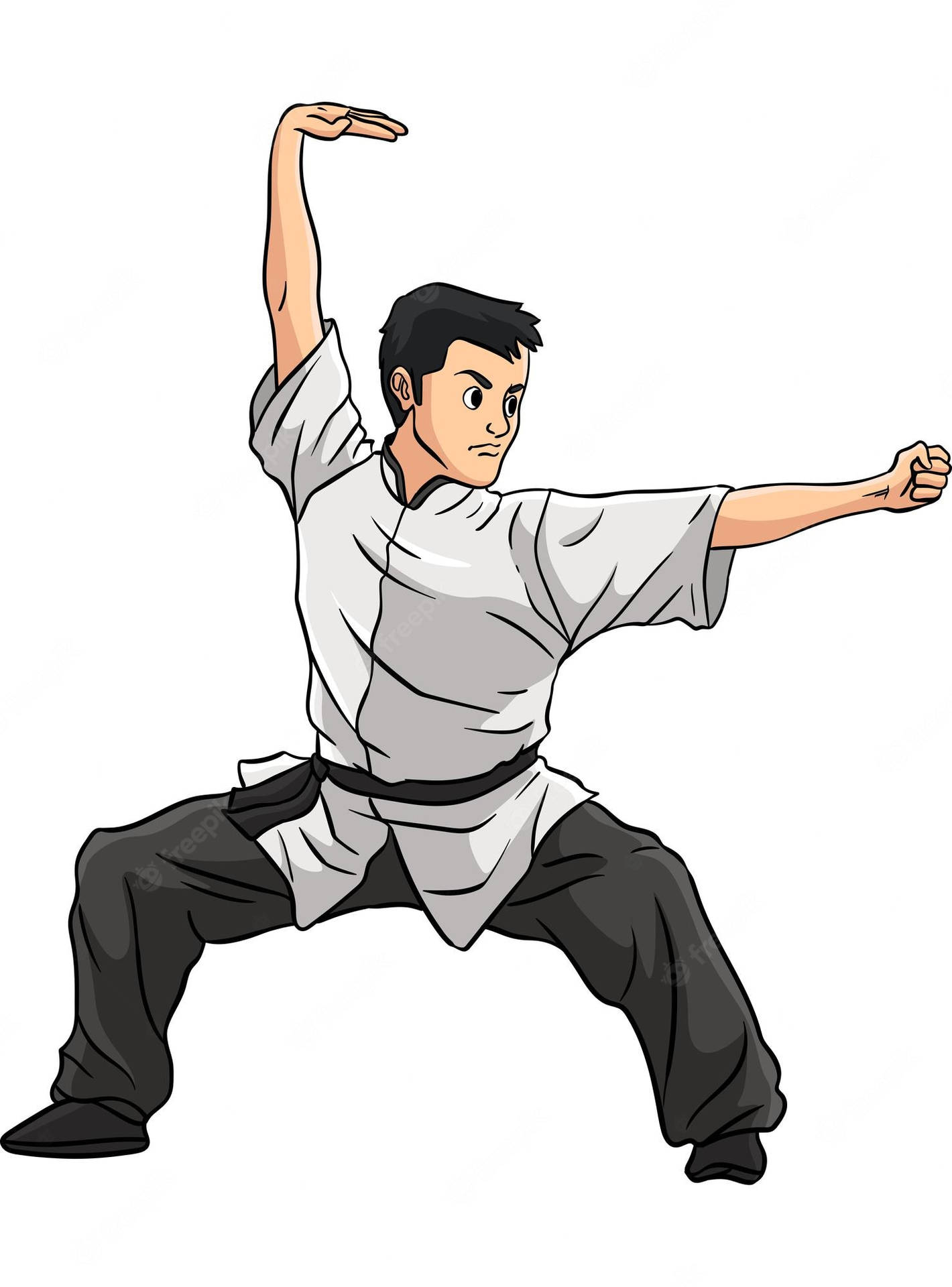 Kung Fu Martial Arts Cartoon Wallpaper