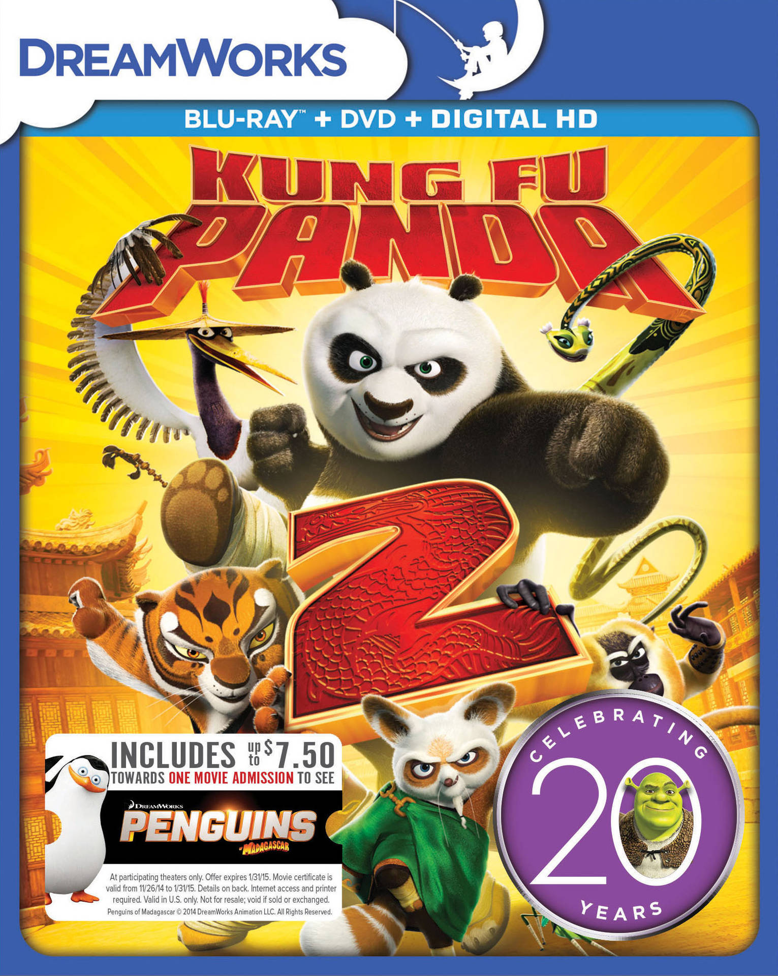 Kung Fu Panda 2 20 Anniversary Dvd Wallpaper