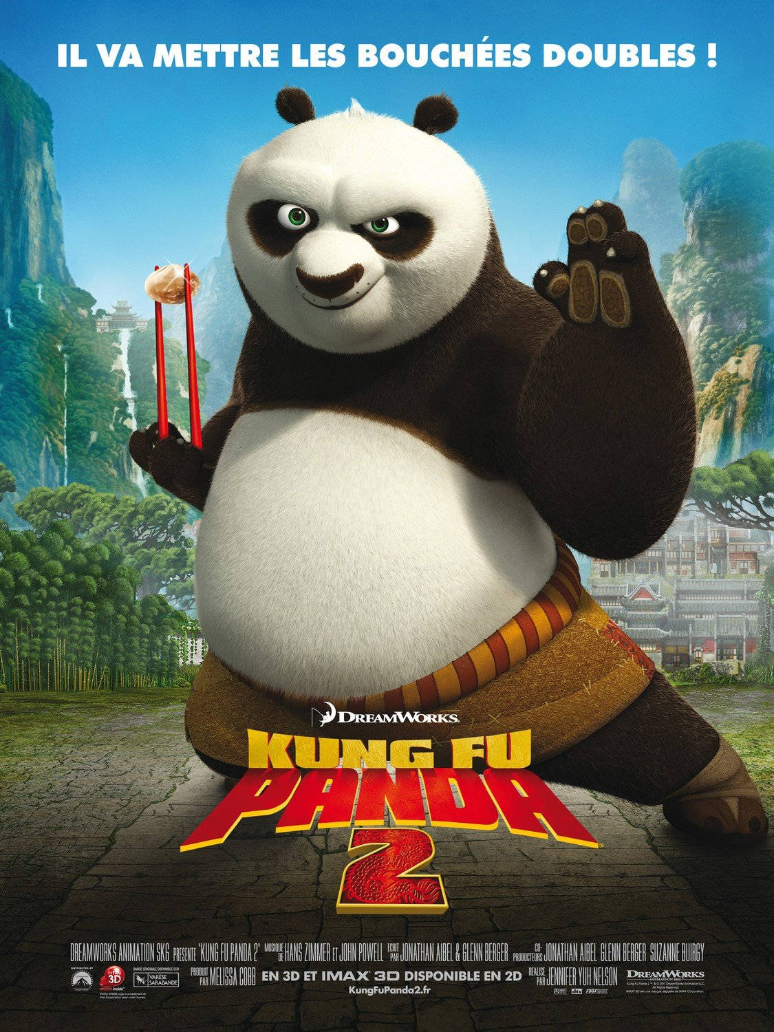 Kung Fu Panda 2 Chopsticks Dimsum Background
