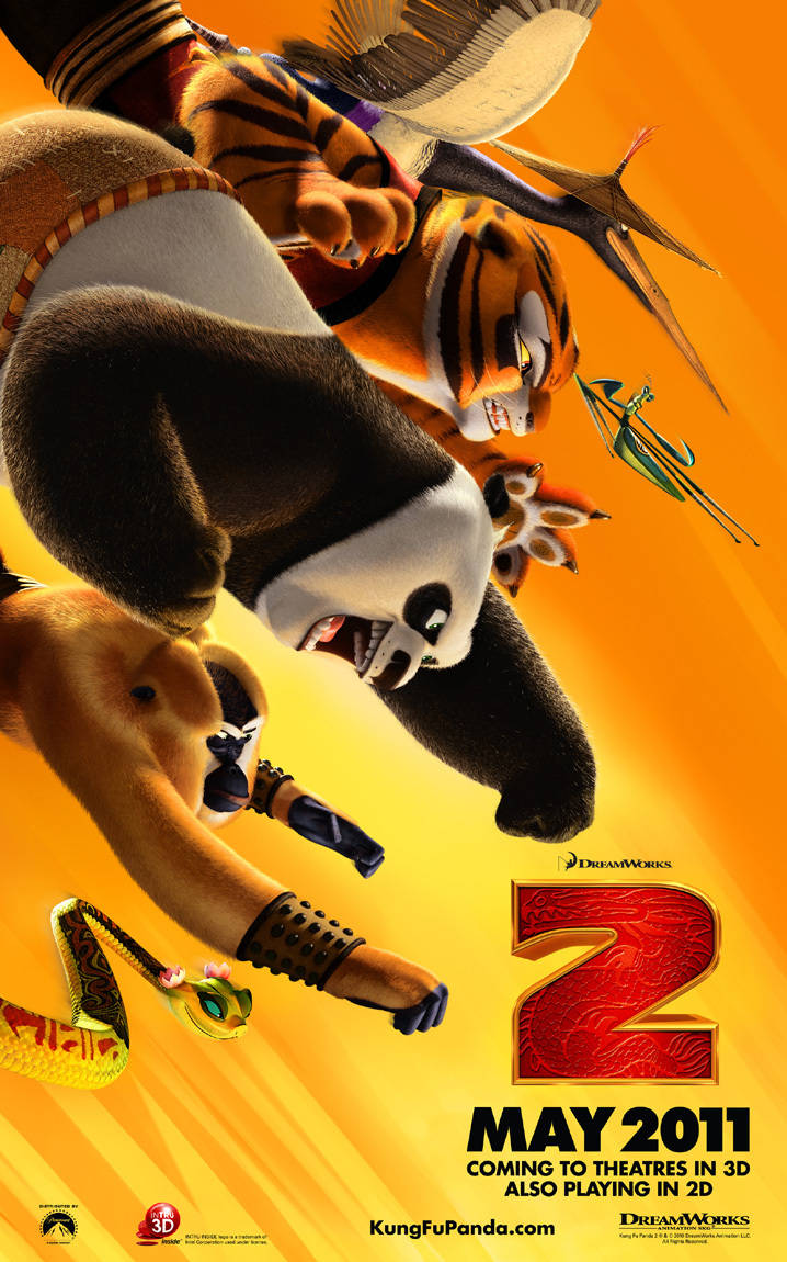 Kung Fu Panda 2 Leaning Attack Wallpaper