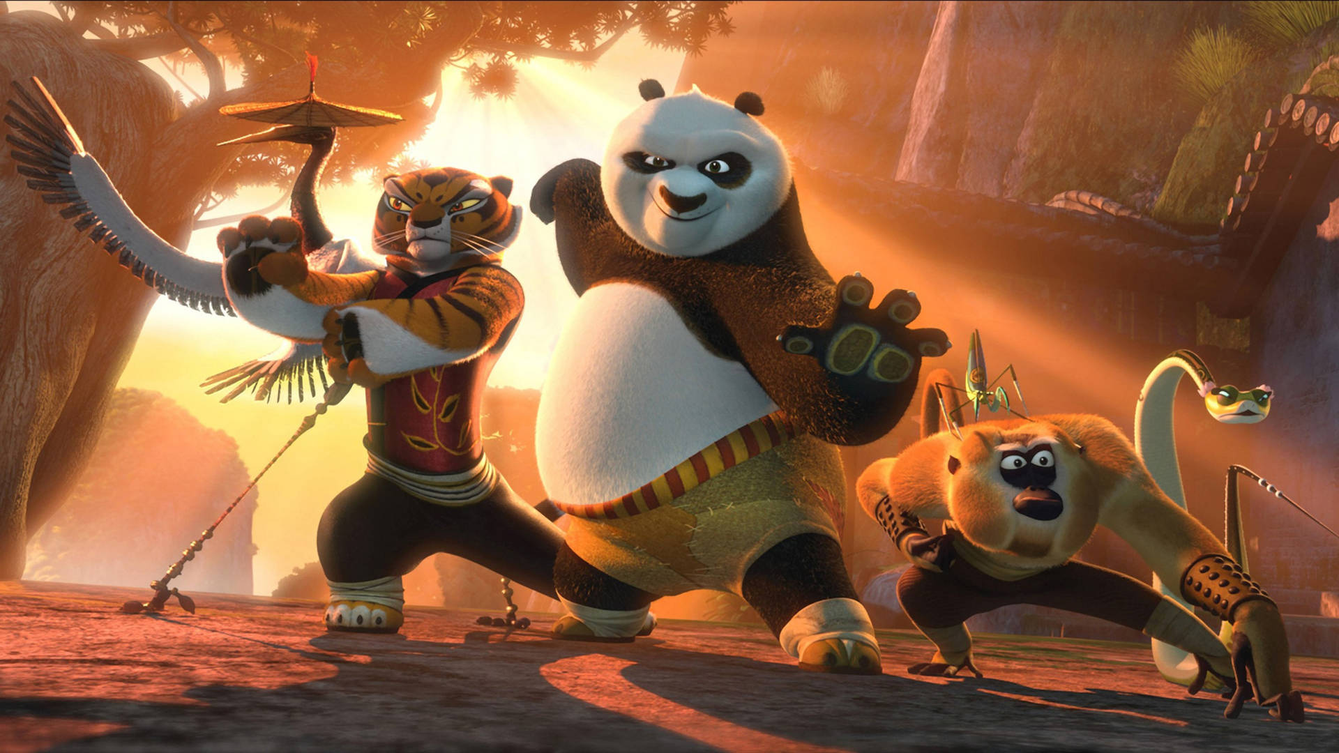 Kung Fu Panda 2 Masters Pose Background