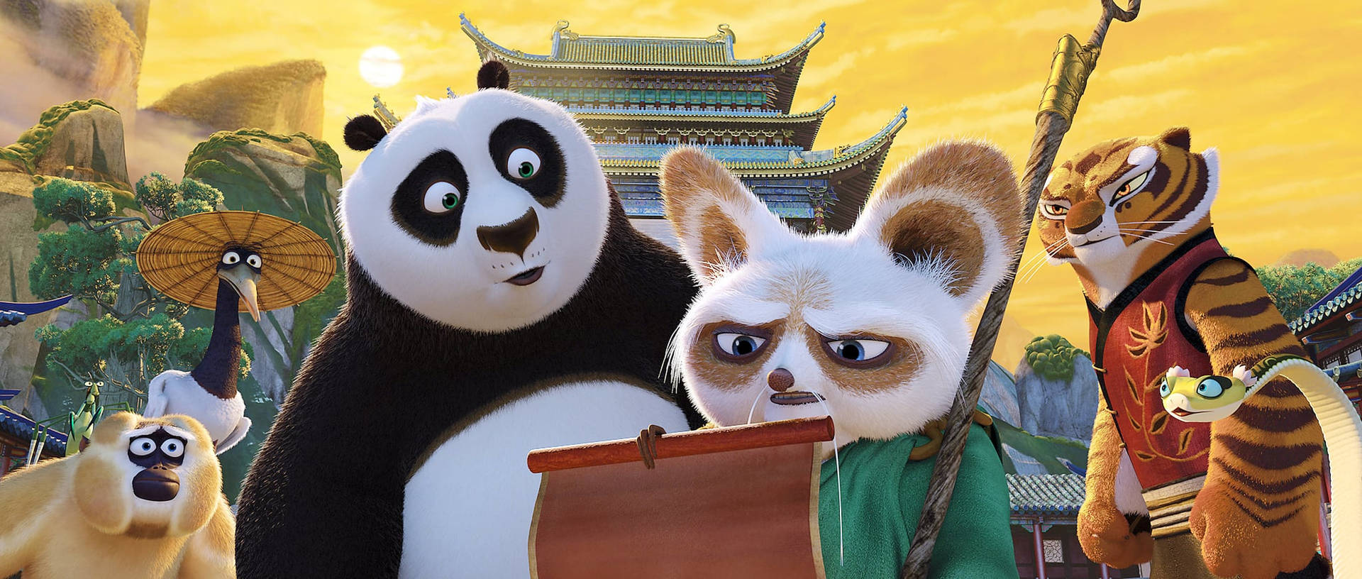 Kung Fu Panda 2 Scroll Background