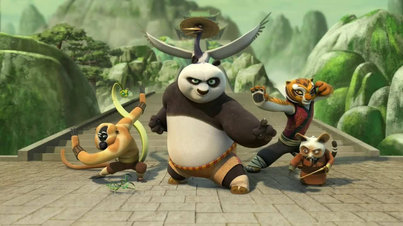 Kung Fu Panda And Friends On A Bridge Picture