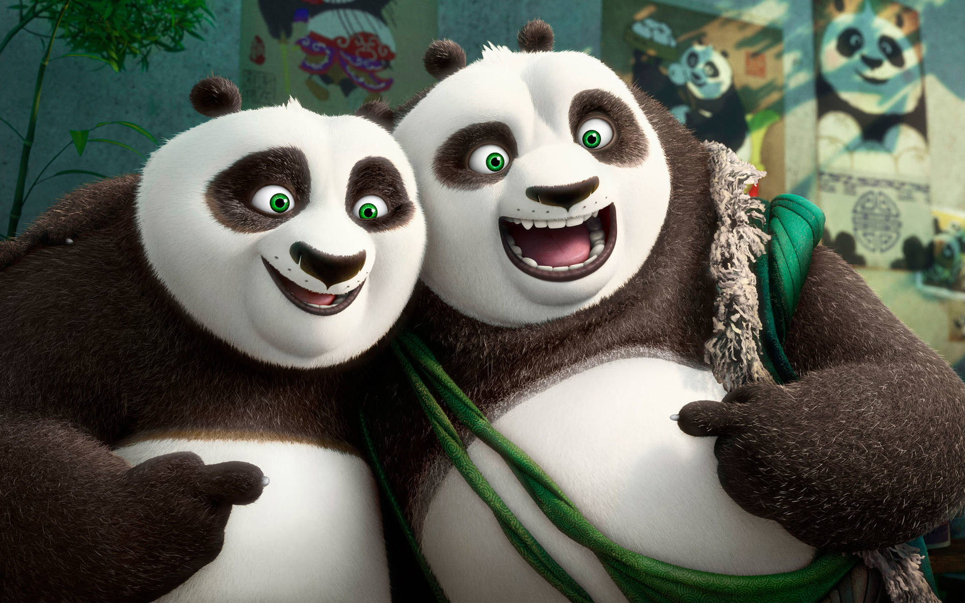 Kung Fu Panda And His Father Smiling Picture