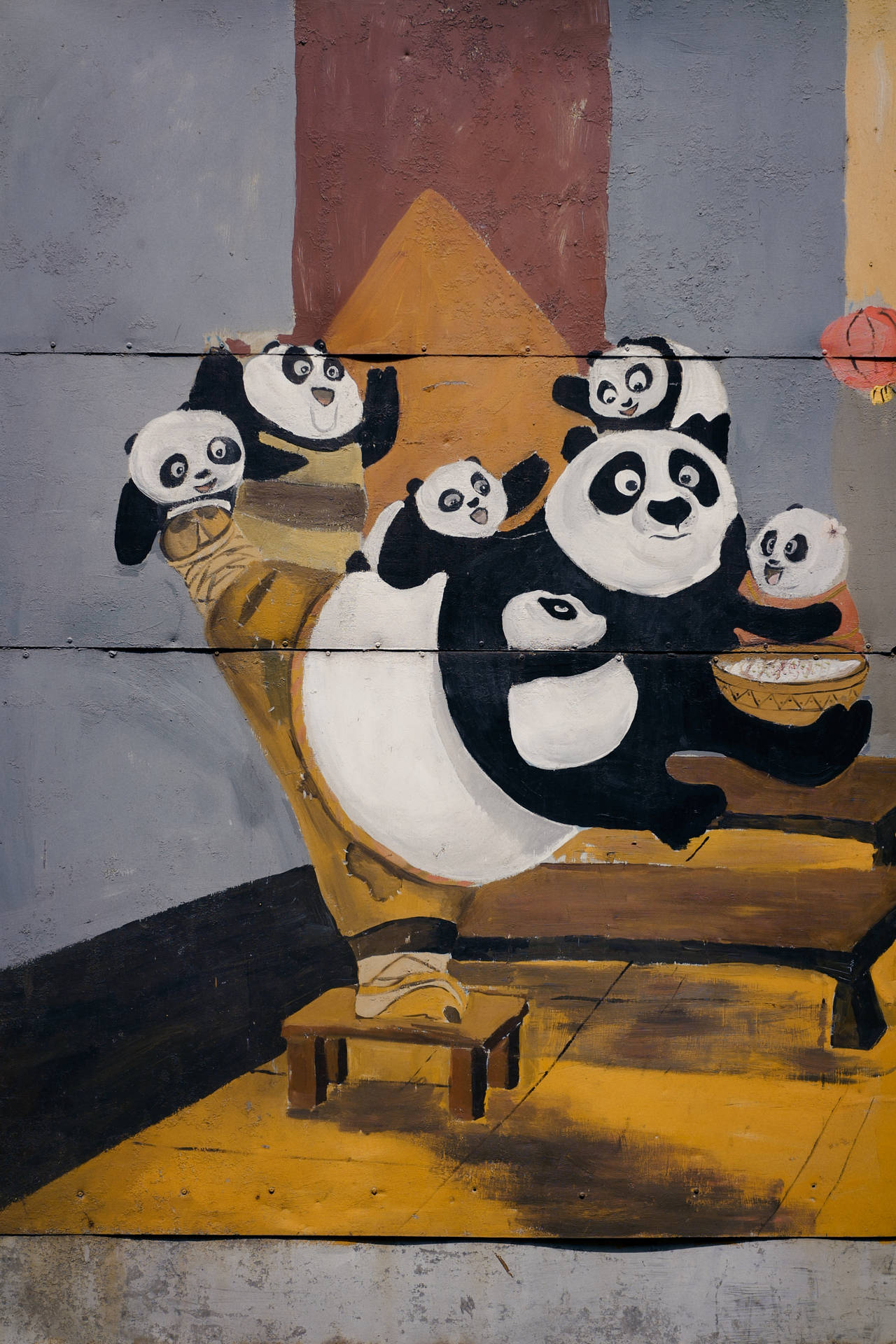 Kung Fu Panda Carrying Children Background