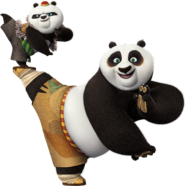 Kung Fu Panda Duo Pose PNG