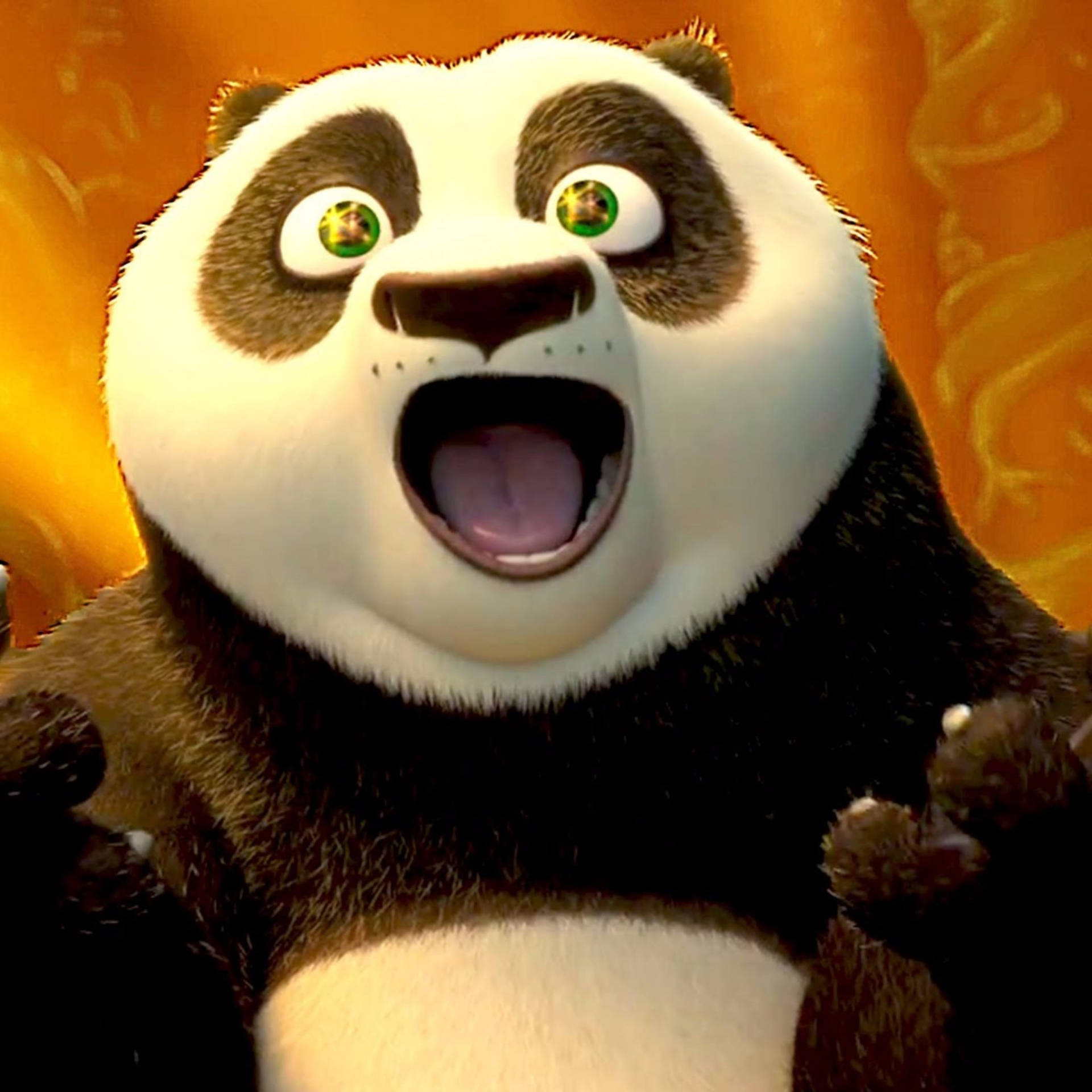 Kung Fu Panda Happy And Excited Background