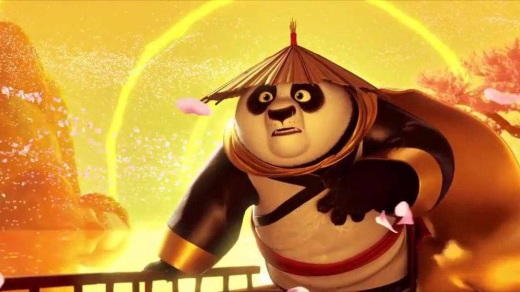 Kung Fu Panda In Dragon Warrior Clothes Background