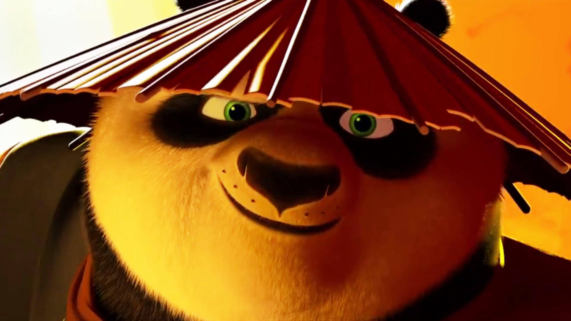 Kung Fu Panda Smiling In A Hat Picture