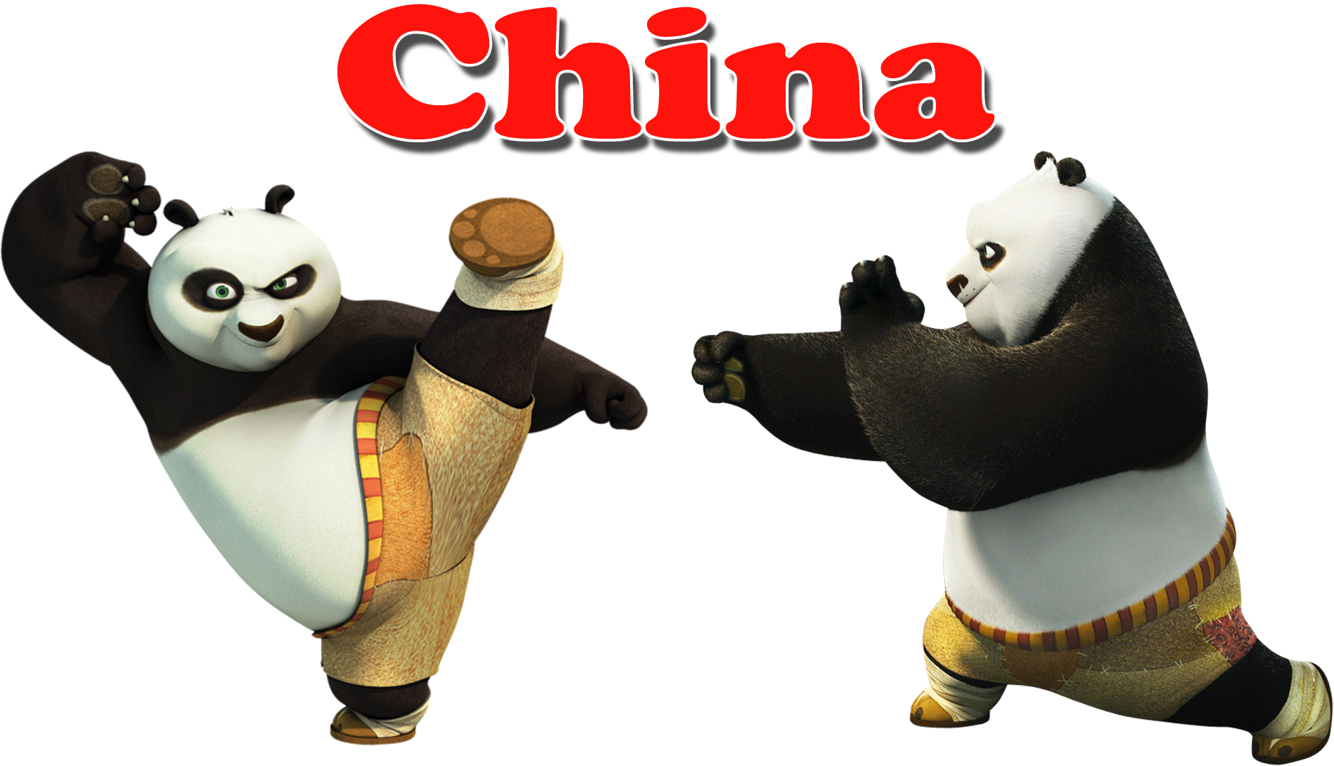 Kung Fu Pandas China Backdrop PNG