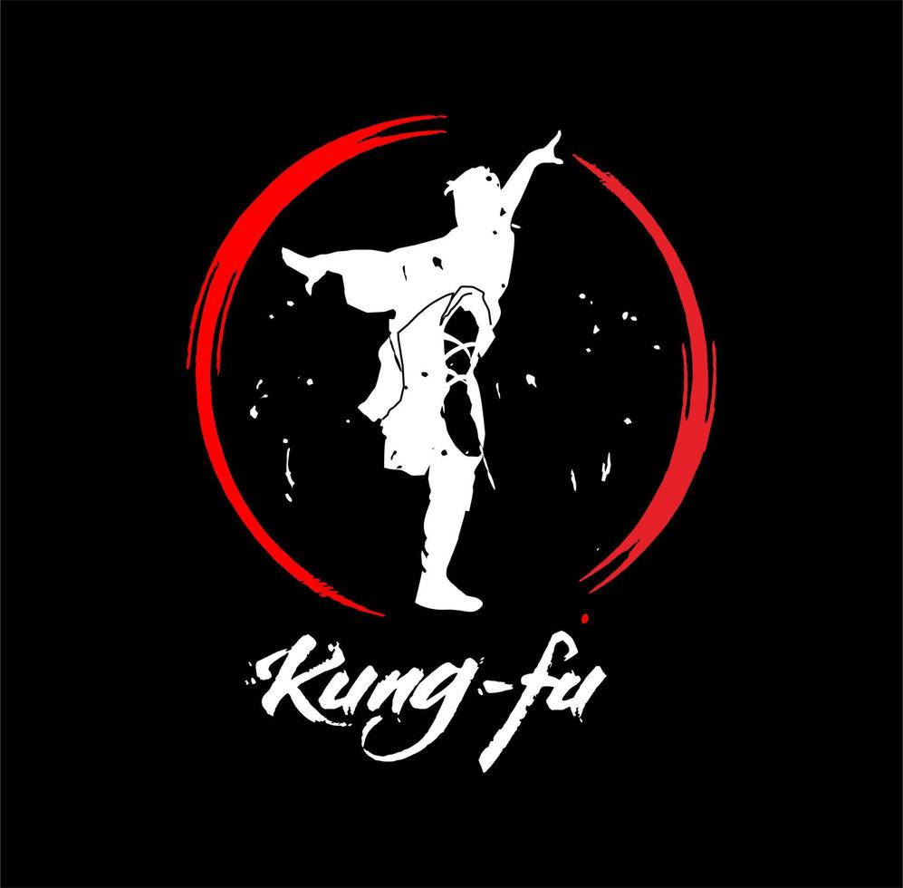Kung Fu Red Vector Art Wallpaper