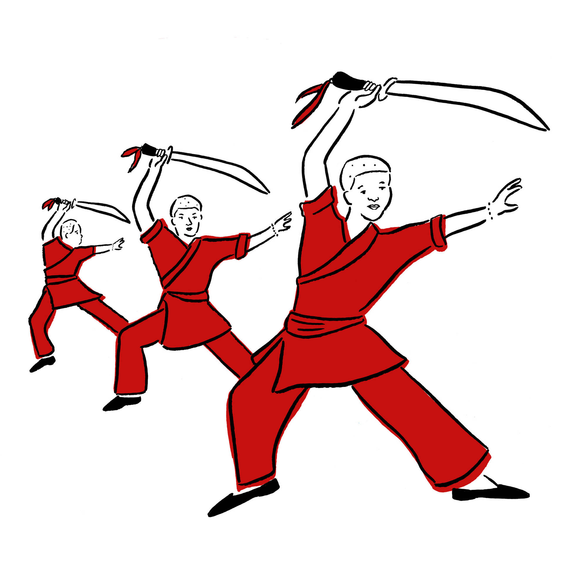 Kung Fu Stance Vector Art Wallpaper