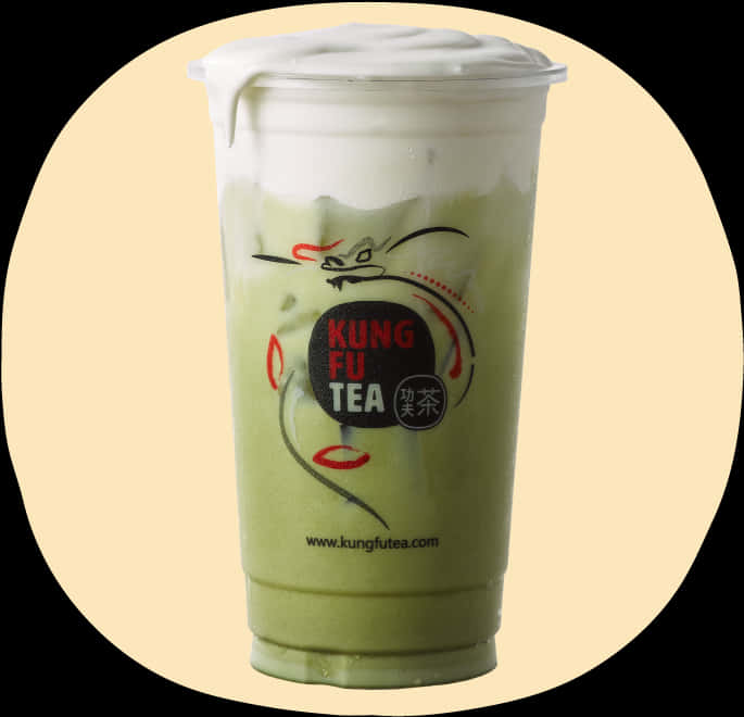 Kung Fu Tea Green Bubble Tea PNG