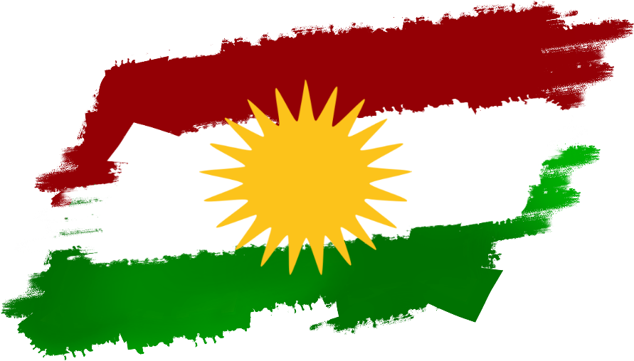 Kurdistan Region Flag Brushstroke PNG