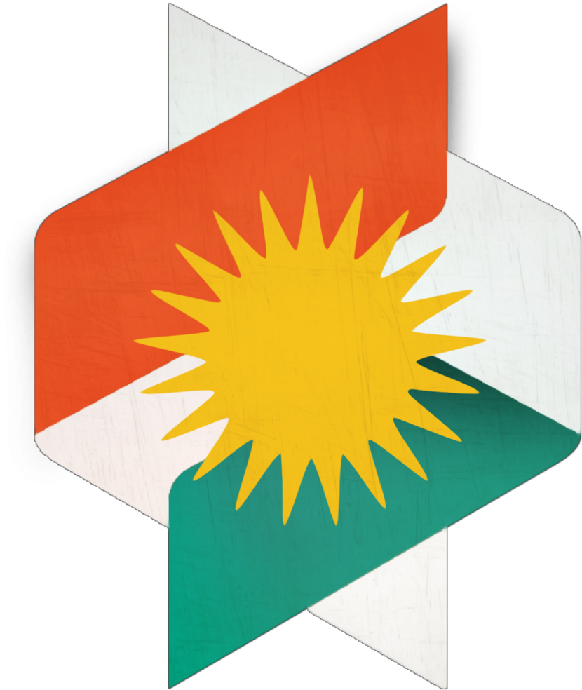 Kurdistan Region Flag Folded PNG