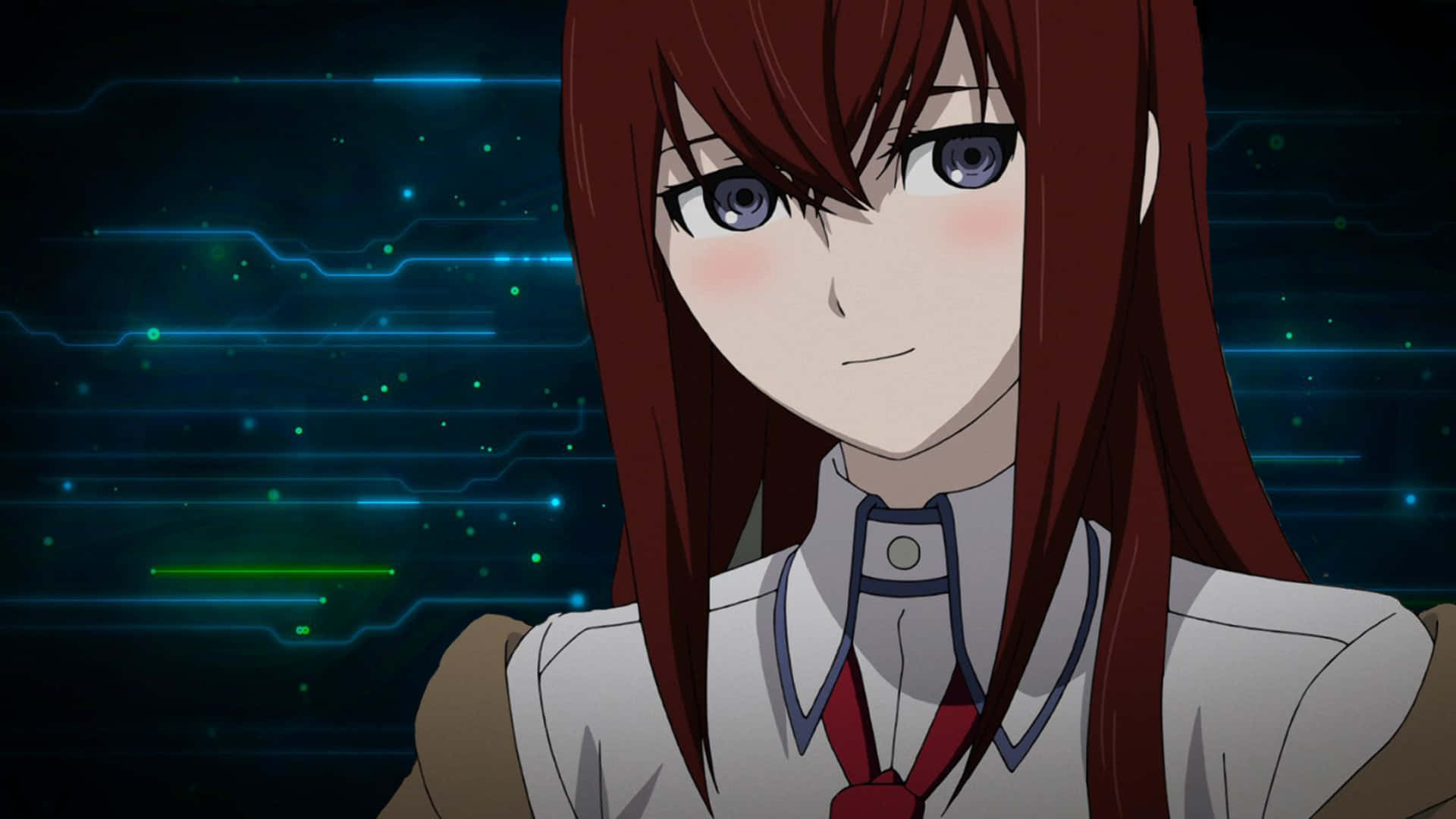 Inteligentey Hermosa Kurisu Makise. Fondo de pantalla