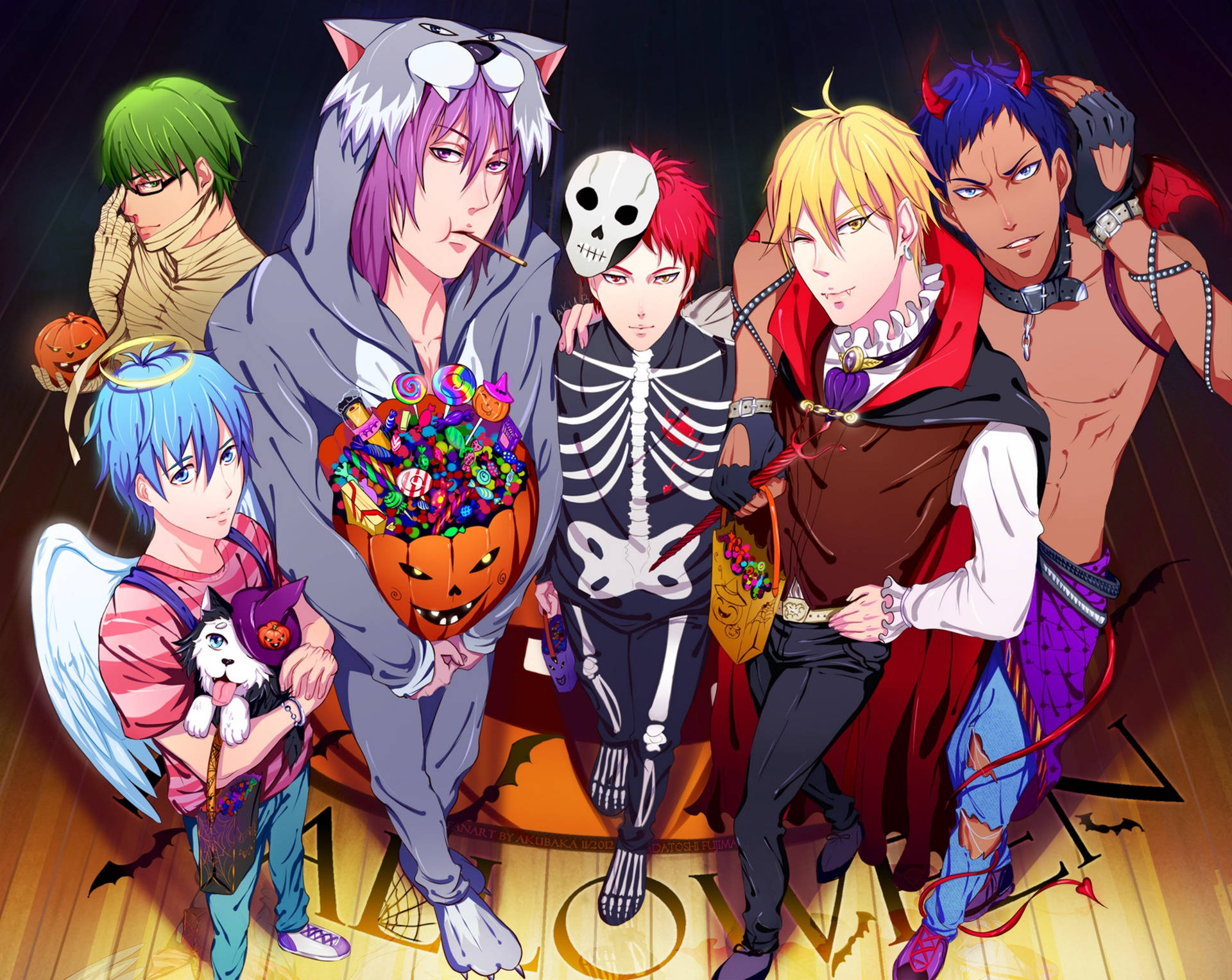 Personaggi Kuroko In Abiti Di Halloween Sfondo