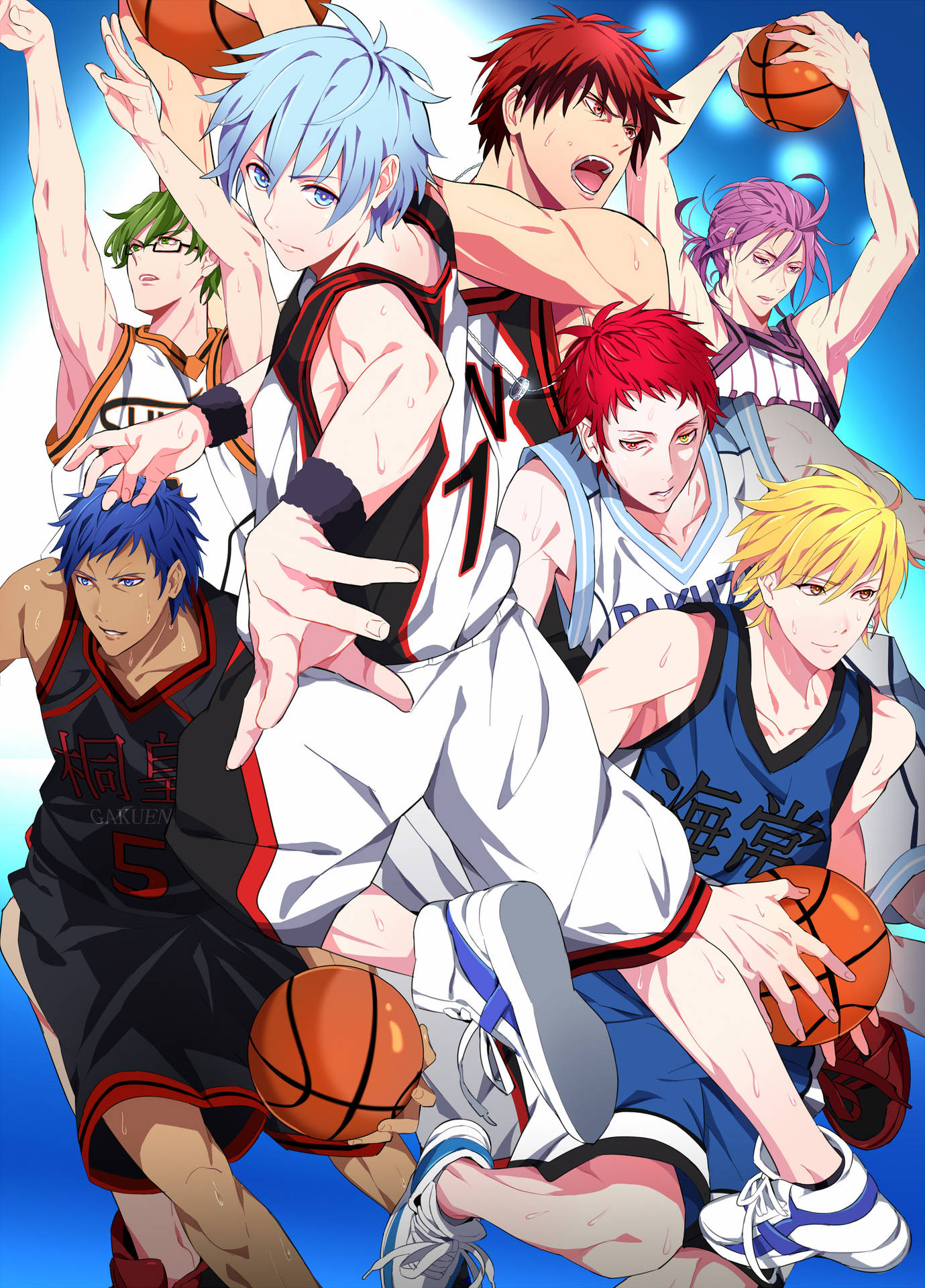 Diebasketballmannschaft Von Kuroko Wallpaper