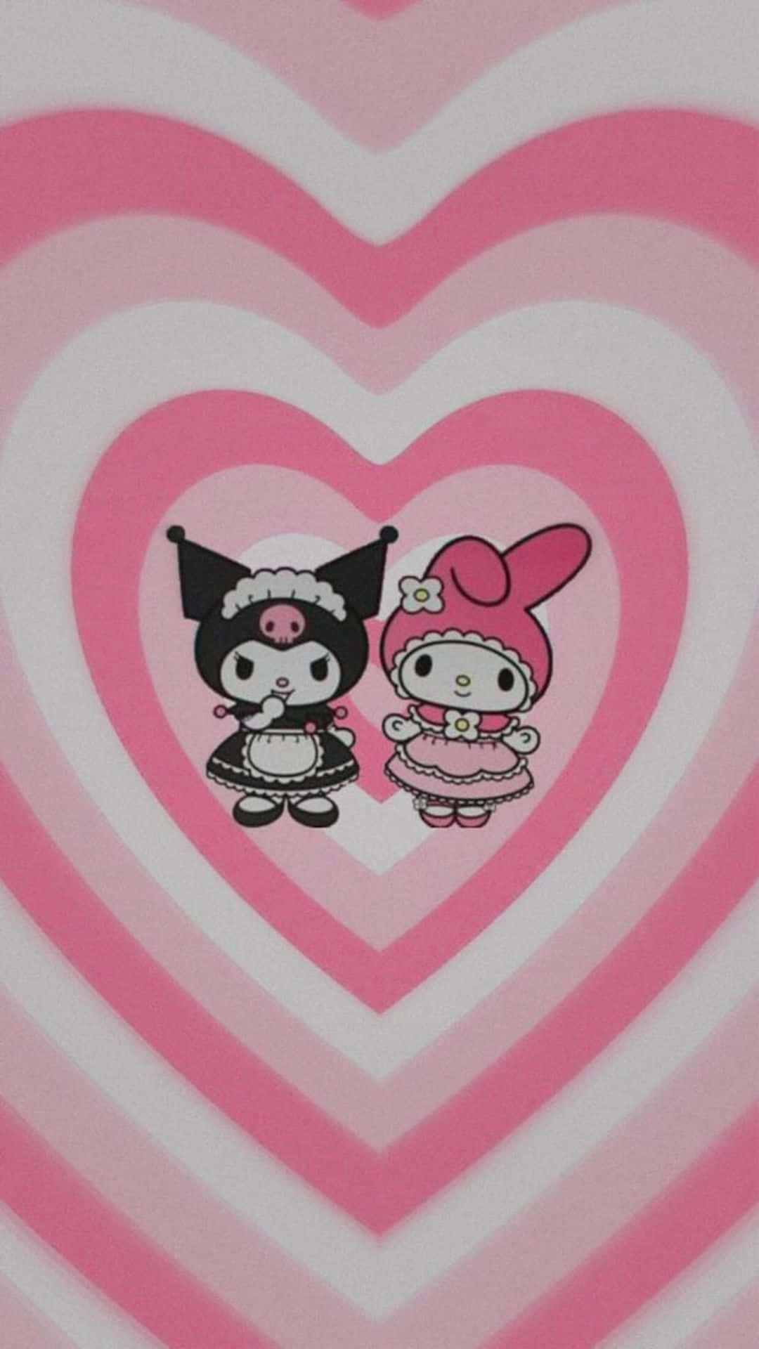 Kuromi and My Melody: Adorable Friends in a Fantasy World Wallpaper