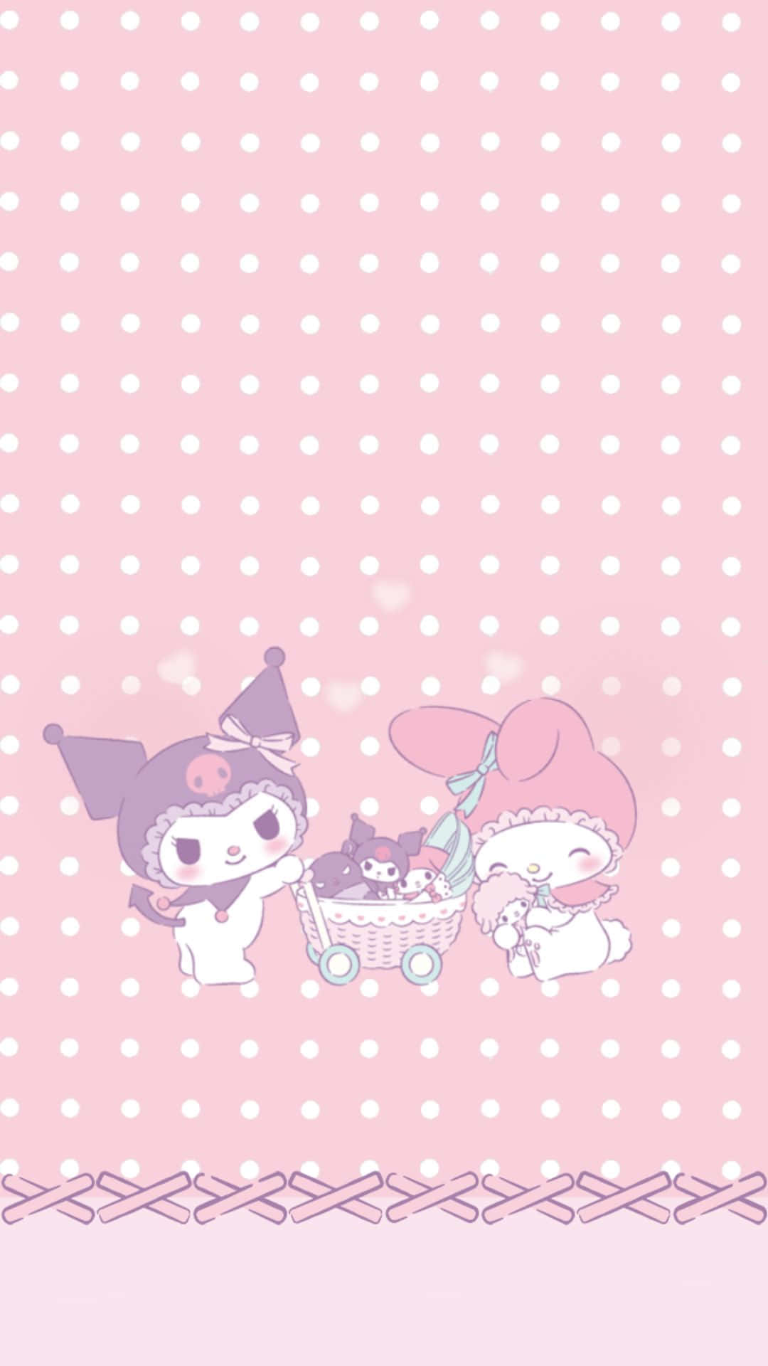 Kuromi and My Melody Enjoying a Scenic Afternoon Wallpaper