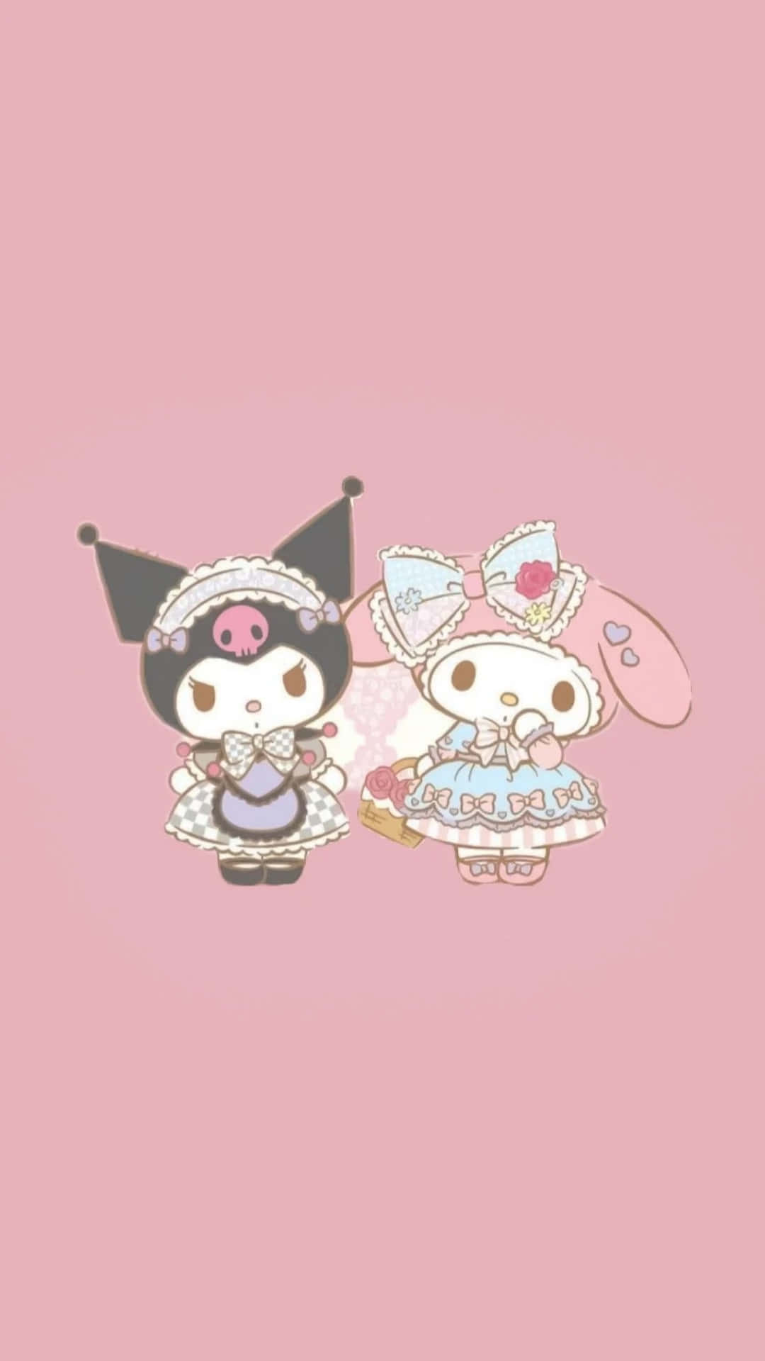 "Kuromi and My Melody Friendship Moment" Wallpaper
