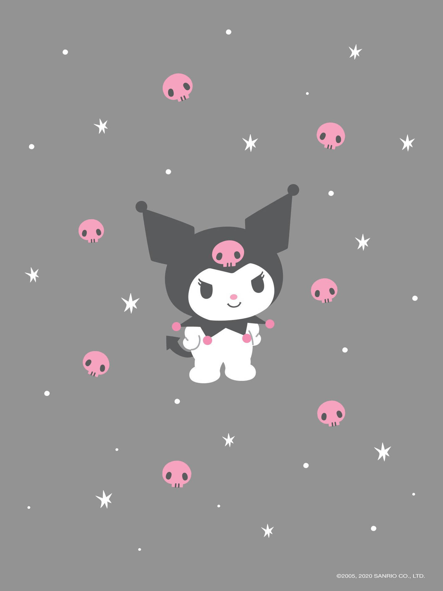 Kuromi And The Pink Skulls Wallpaper