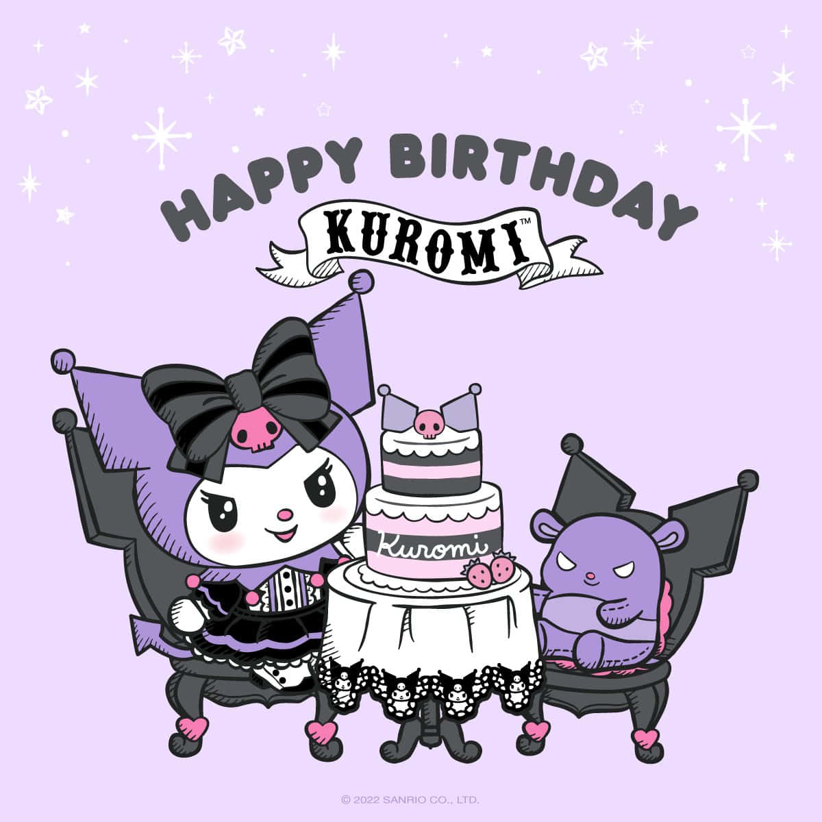 Celebrate Kuromi's Birthday with this adorable wallpaper! Wallpaper