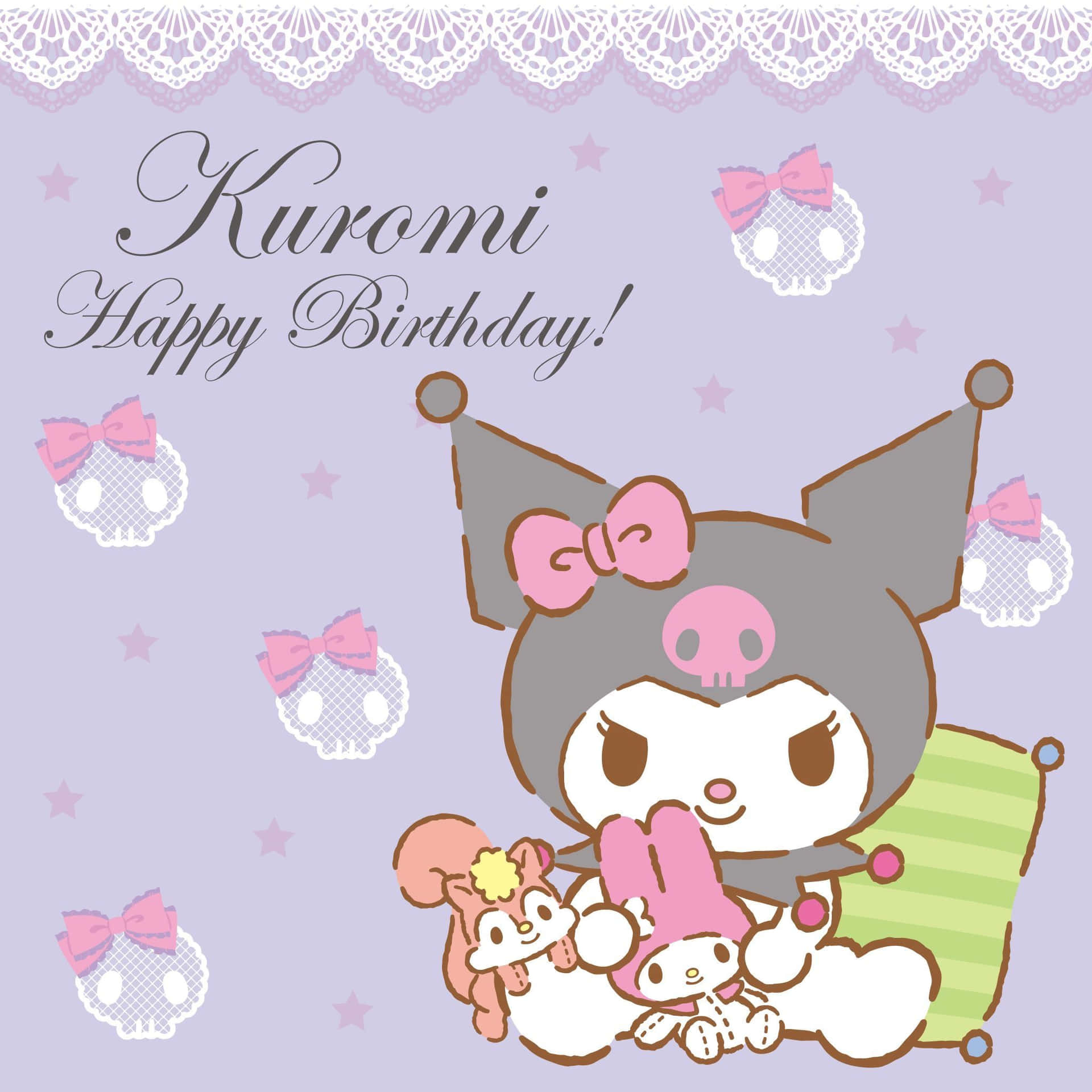 Celebrating Kuromi's Birthday with Fun and Excitement! Wallpaper